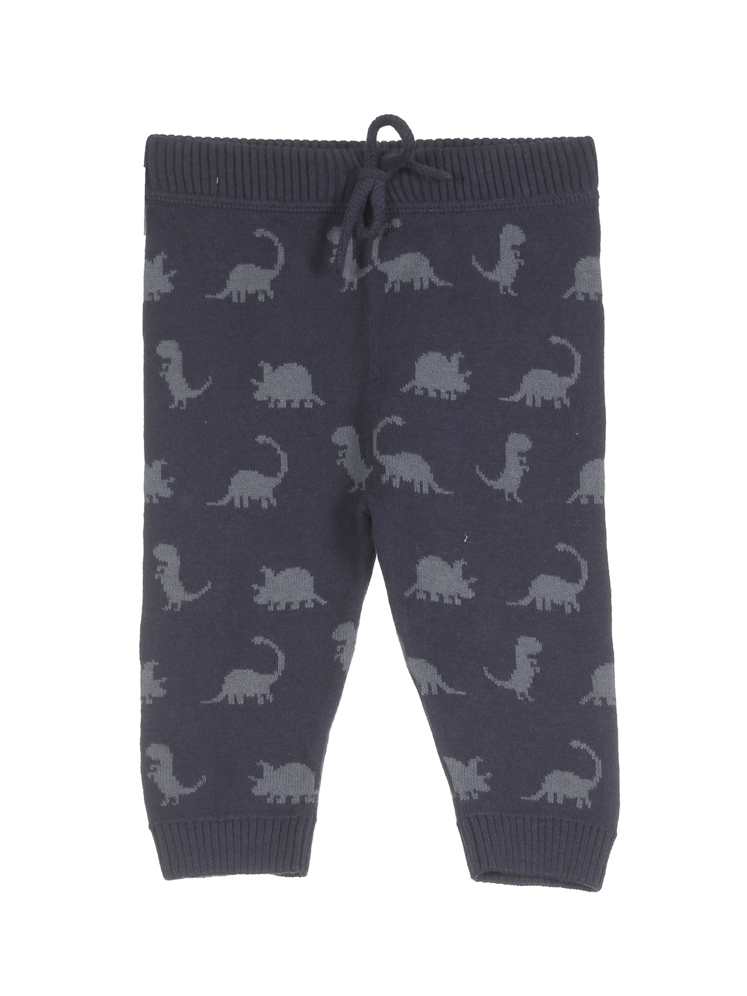 

Lil Lollipop Infant Girls Printed Woolen Ankle-Length Leggings, Navy blue