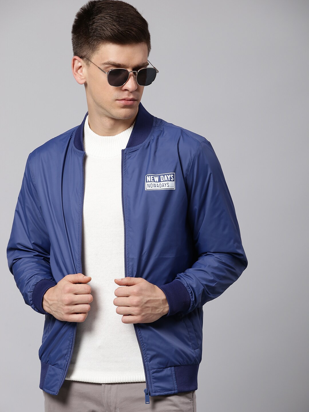 

Dennis Lingo Men Lightweight Outdoor Bomber Jacket, Blue