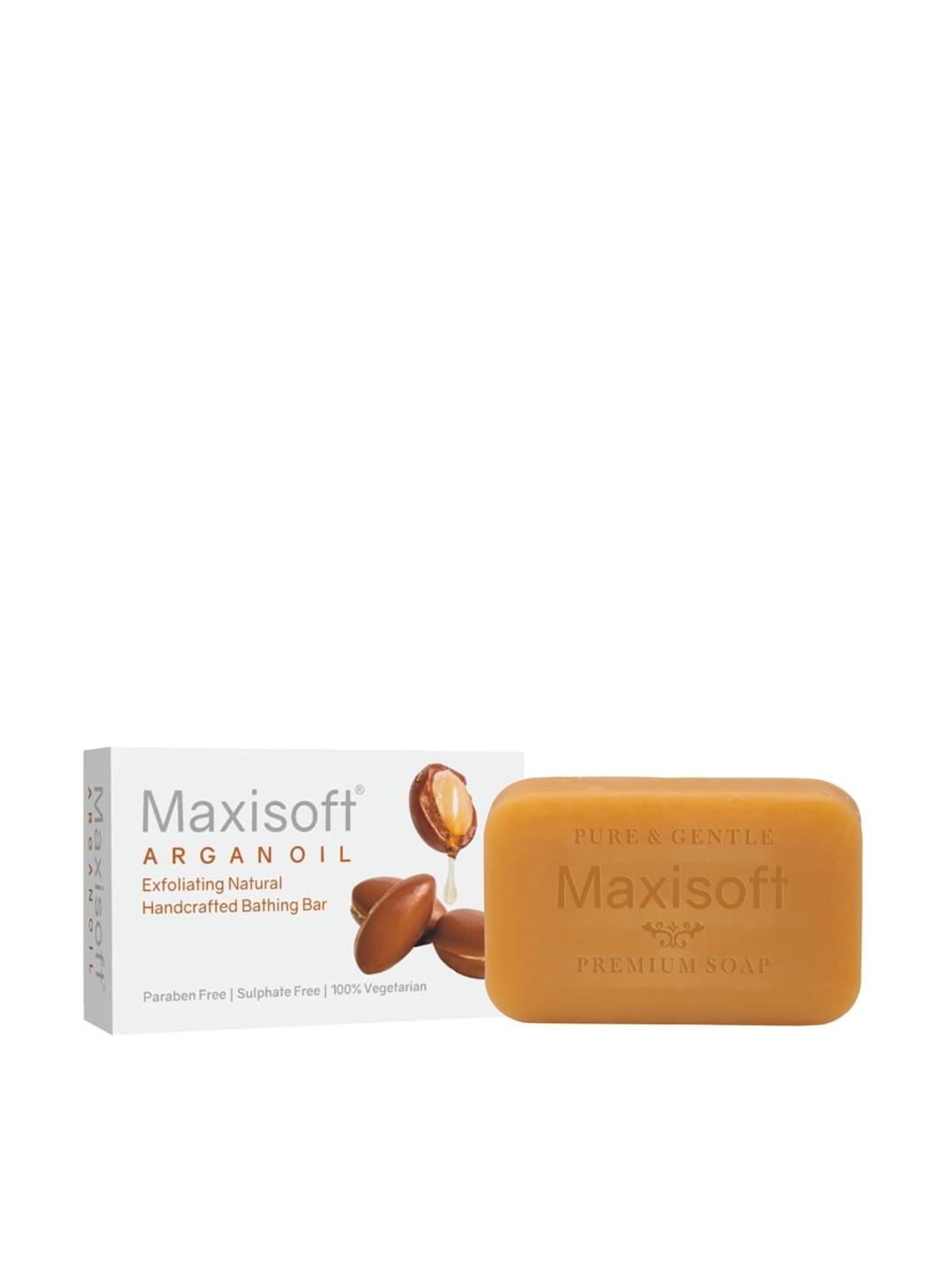 

Maxisoft Almond Olive Honey Natural Handcrafted Bathing bar 75gm, Brown