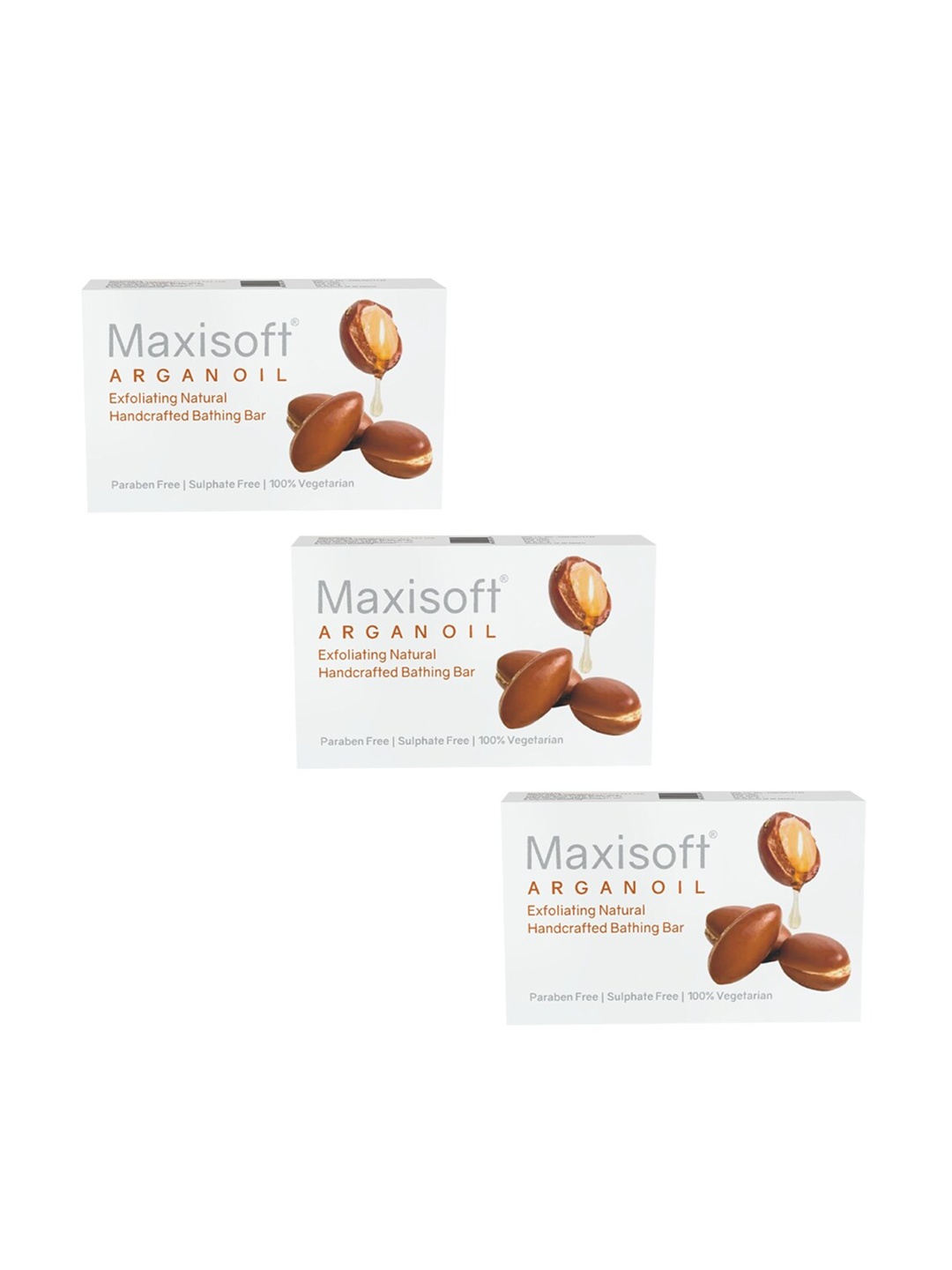 

Maxisoft Set Of 3 Almond Olive Honey Bathing Bar 75 g Each, Na