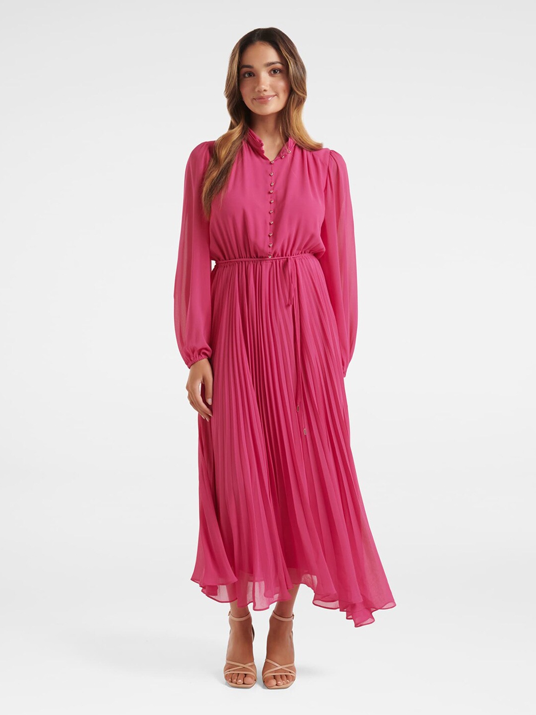 

Forever New Solid Maxi Dress, Pink