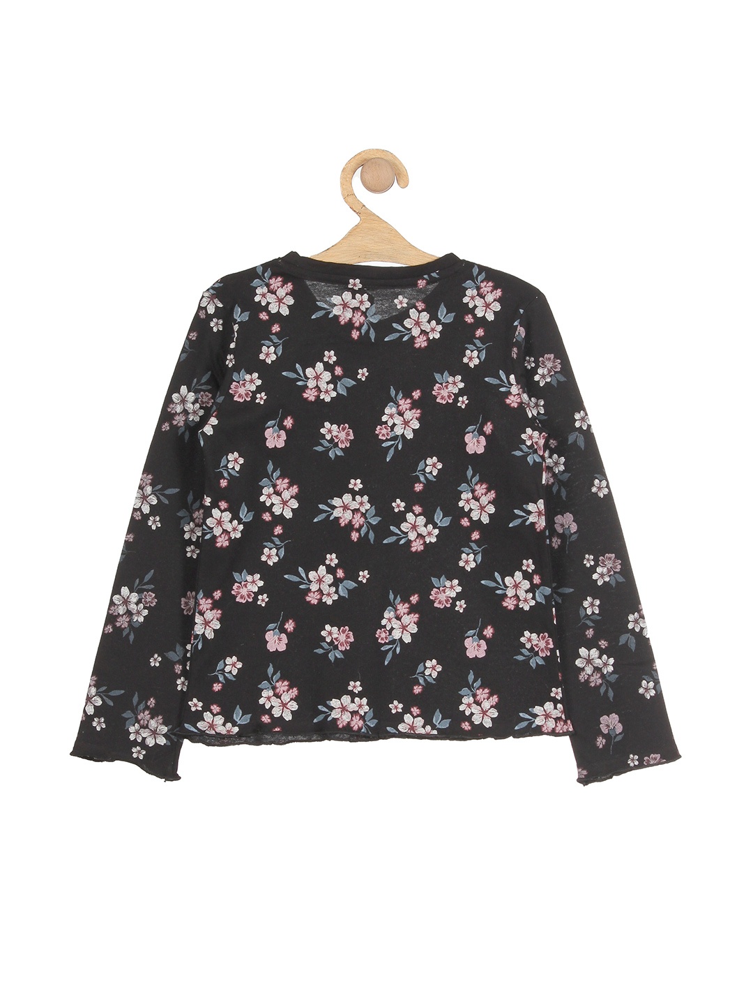 

Lil Lollipop Girls Black Floral Print Top