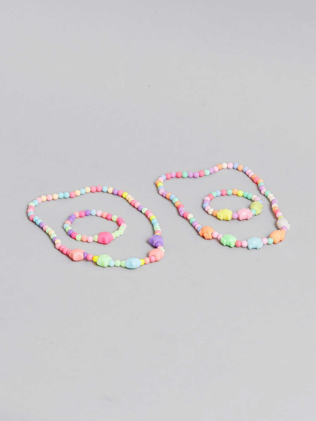 

EL REGALO Girls Pack Of 2 Stone Beaded Jewellery Set, Pink