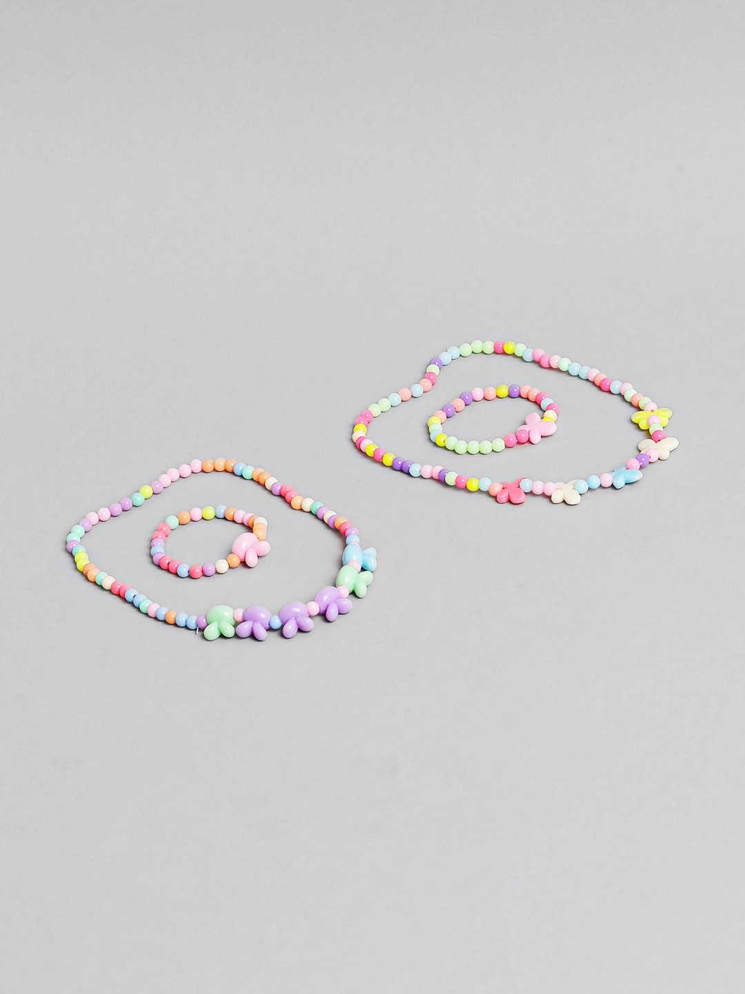 

EL REGALO Girls Pack Of 2 Beads Jewellery Set, Rose