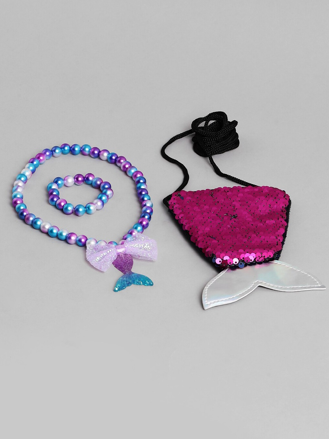 

EL REGALO Girls Beaded Jewellery Set, Purple