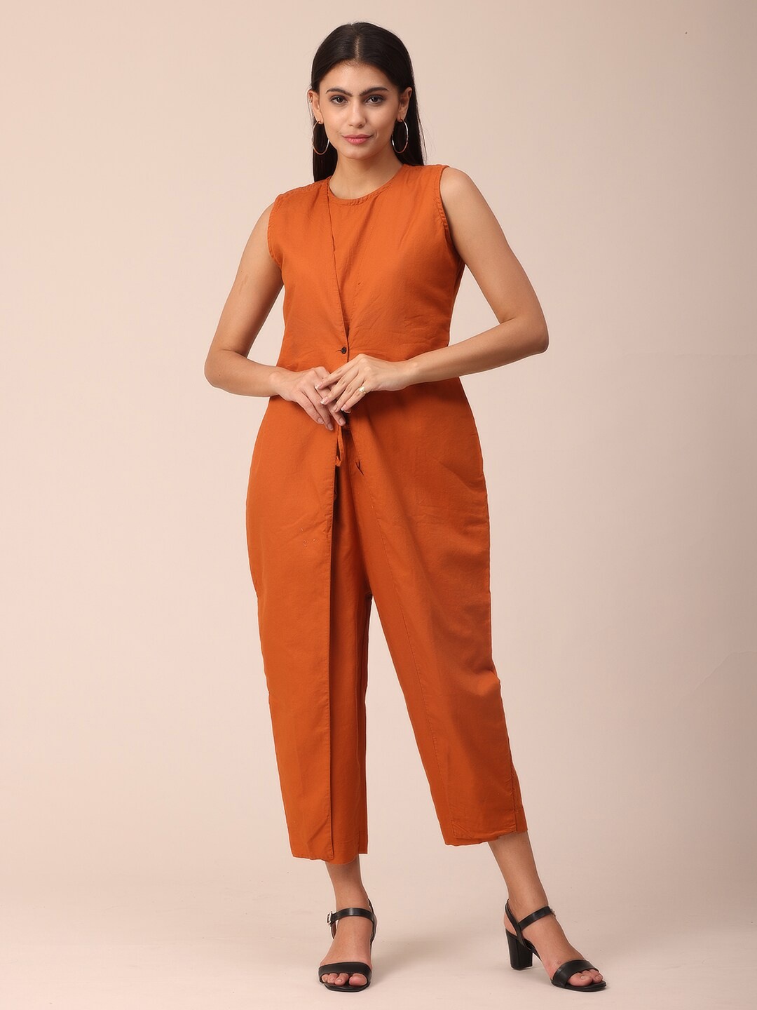 

NAYRA Women Orange Basic Jumpsuit