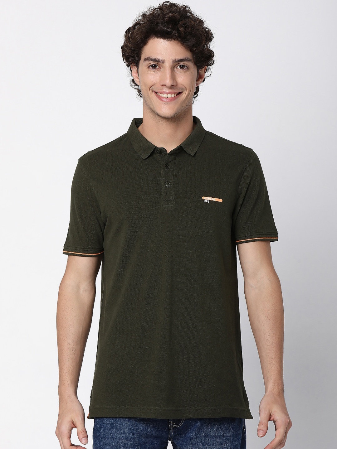 

UnderJeans by Spykar Men Solid Cotton Lounge Tshirts, Green