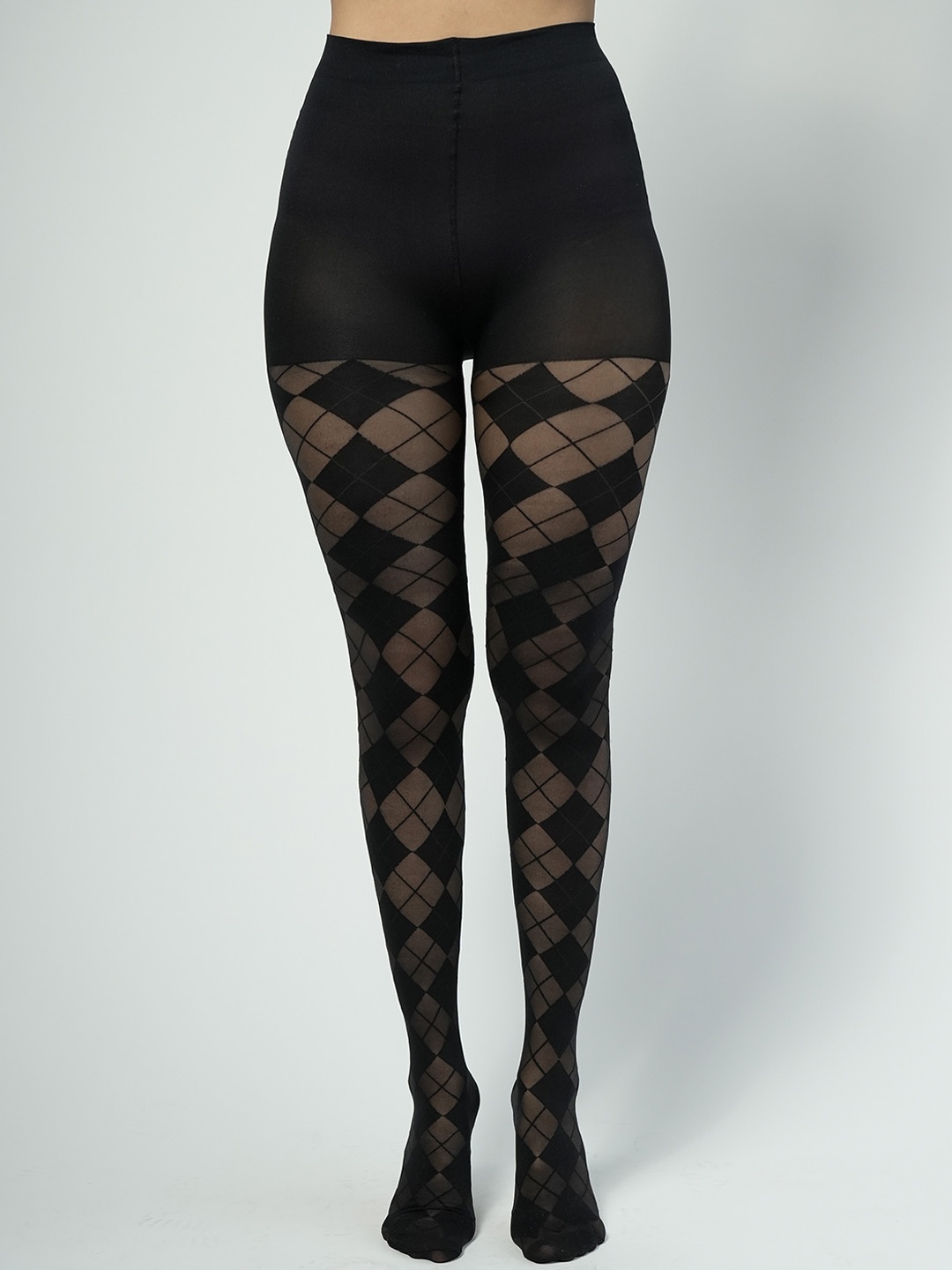 

Theater Women Self Design Bridget Stockings, Black