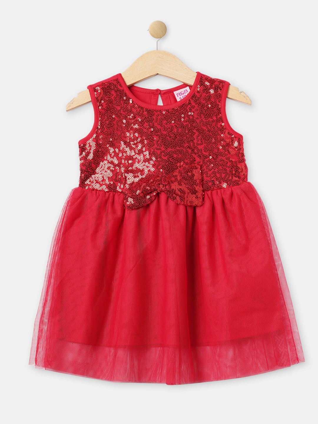 

R&B Girls Red Embellished Dress