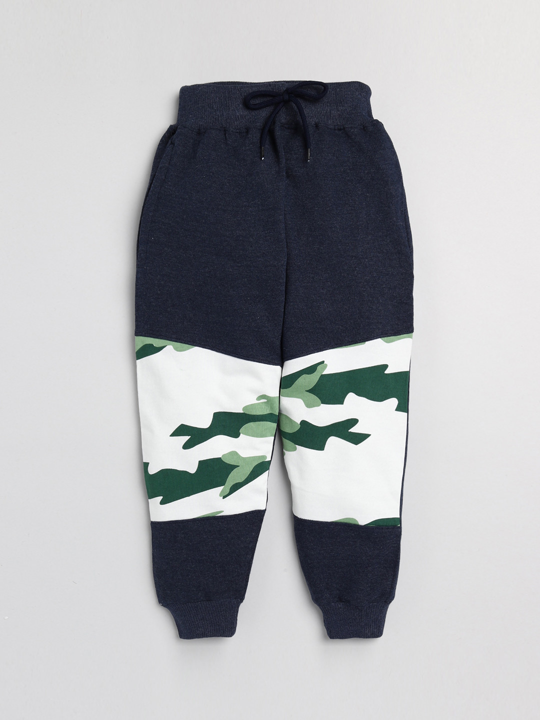 

Toonyport Kids Colour-Blocked Cotton Joggers, Navy blue