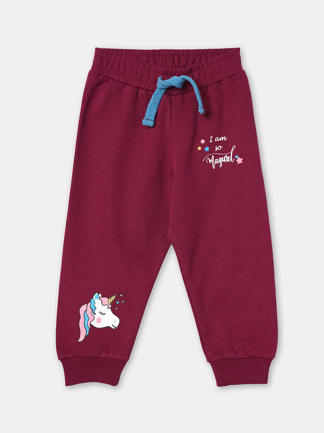 

R&B Girls Solid Track Pants, Red
