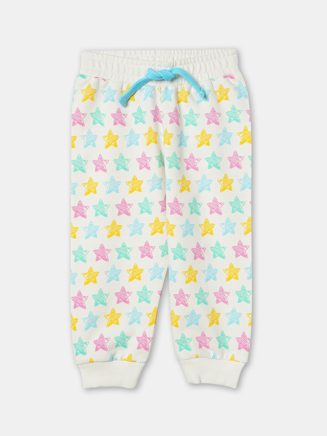

R&B Girls Printed Track Pants, White
