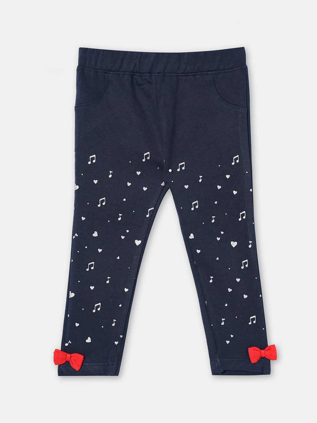

R&B Girls Printed Track Pants, Blue