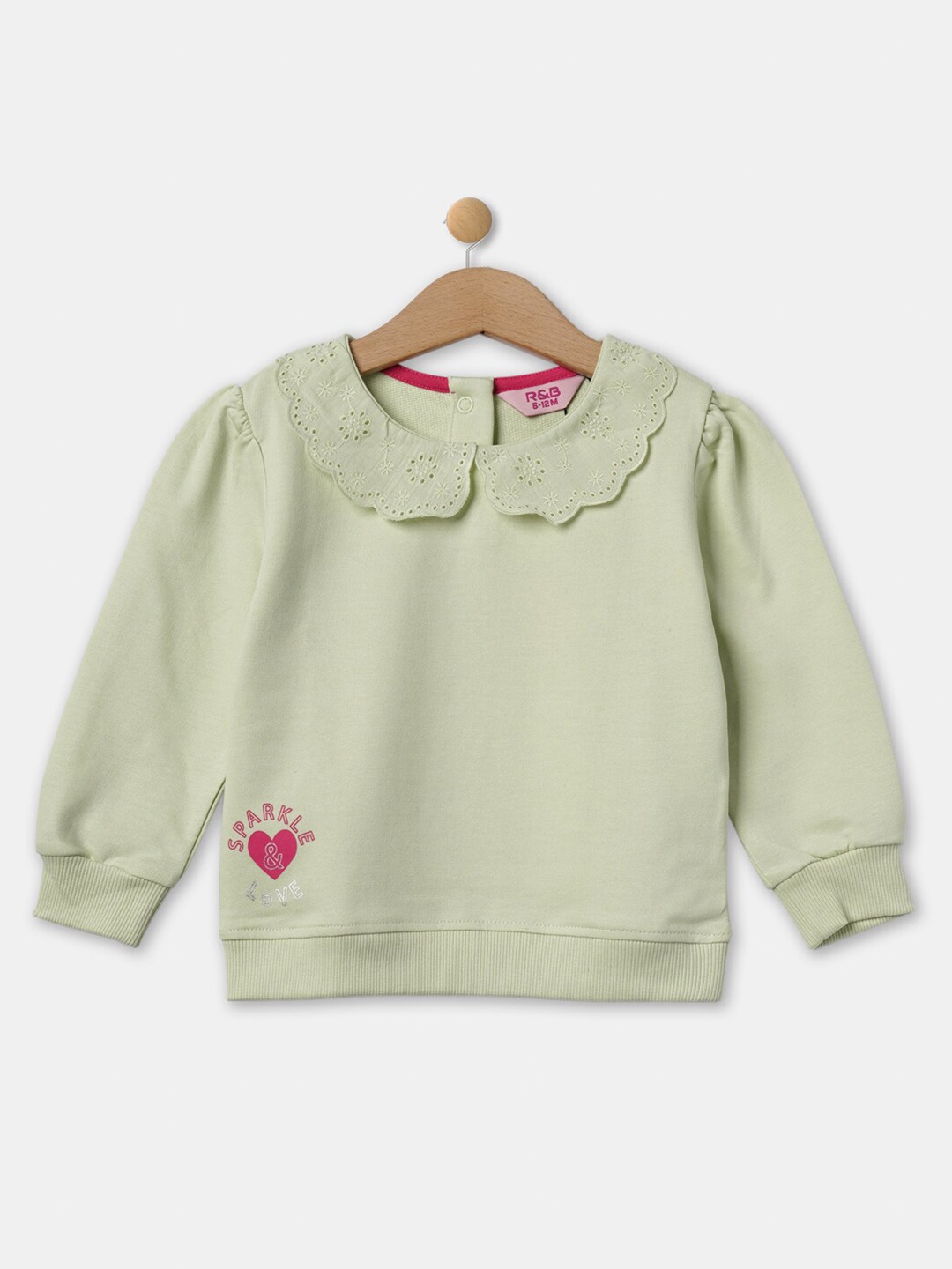 

R&B Girls Long Sleeves Round Neck Sweatshirt, Green