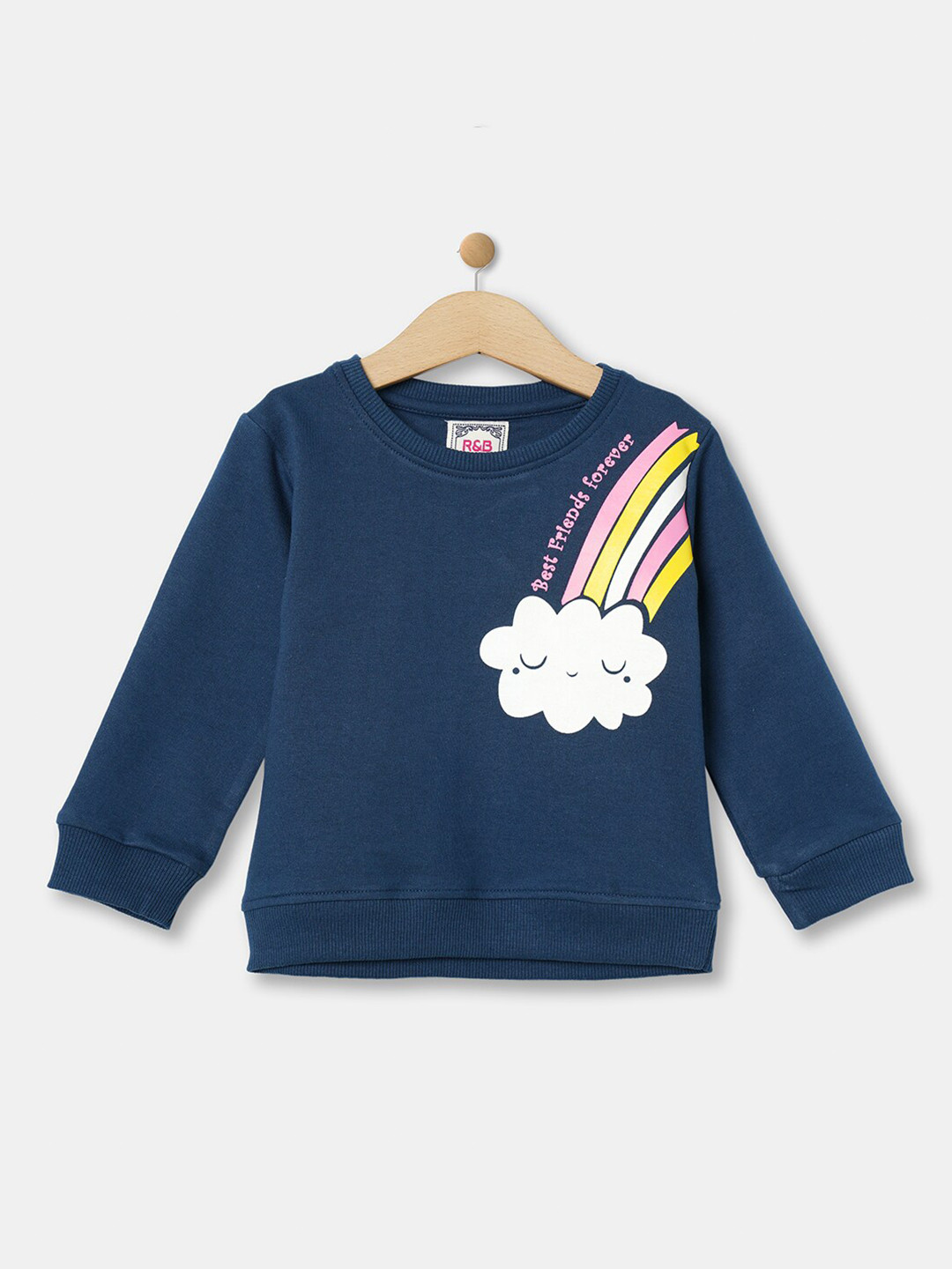 

R&B Girls Printed Long Sleeves Sweatshirt, Blue