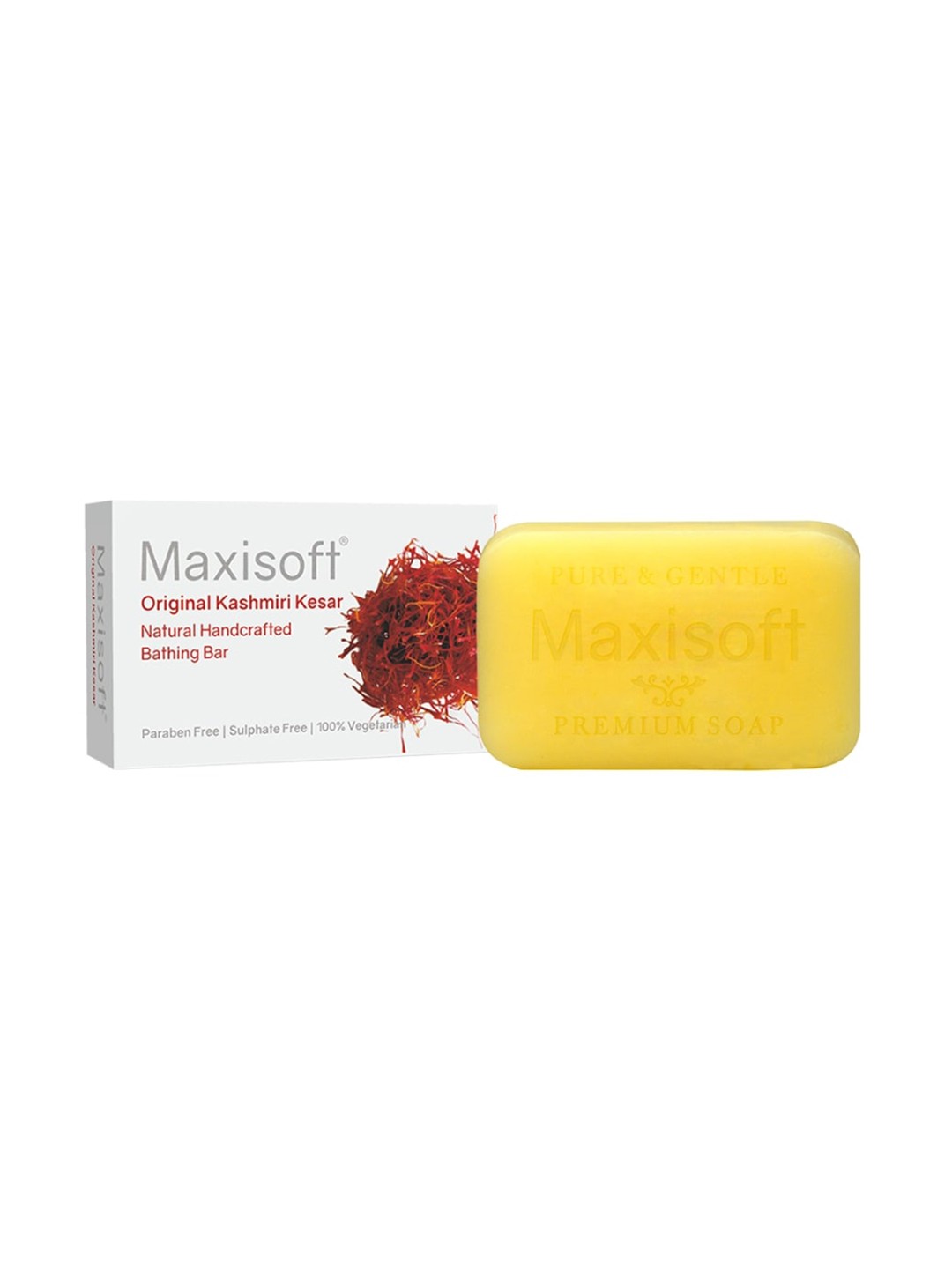 

Maxisoft Original Kashmiri Kesar Bathing bar 75gm, Yellow