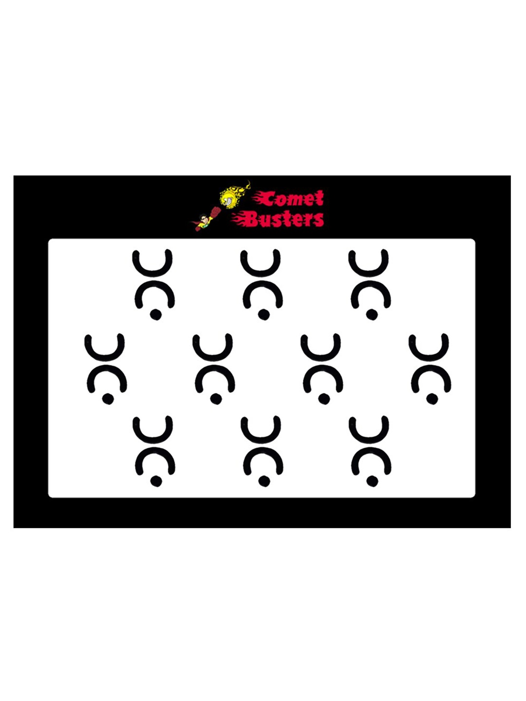 

Comet Busters 10 Pcs Reusable Designer Bindis - Black