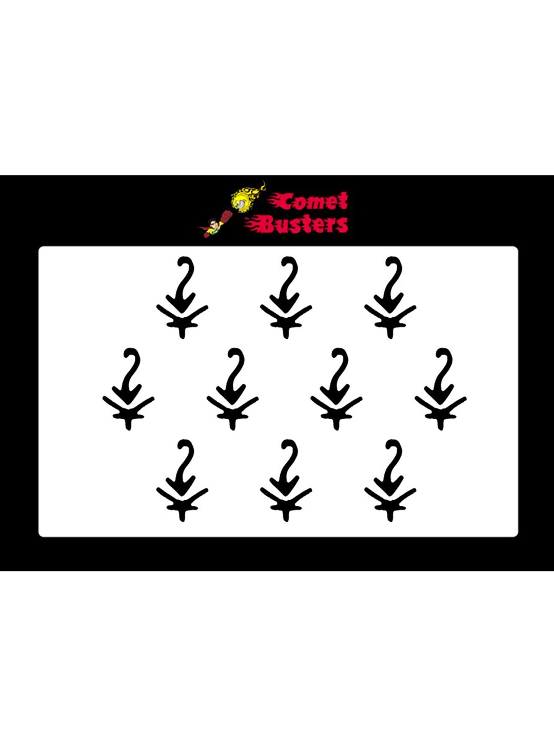 

Comet Busters 10 Pcs Reusable Designer Bindis - Black