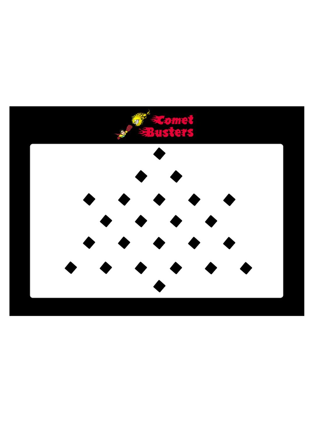 

Comet Busters 24 Pcs Reusable Diamond-Shaped Designer Bindis - Black