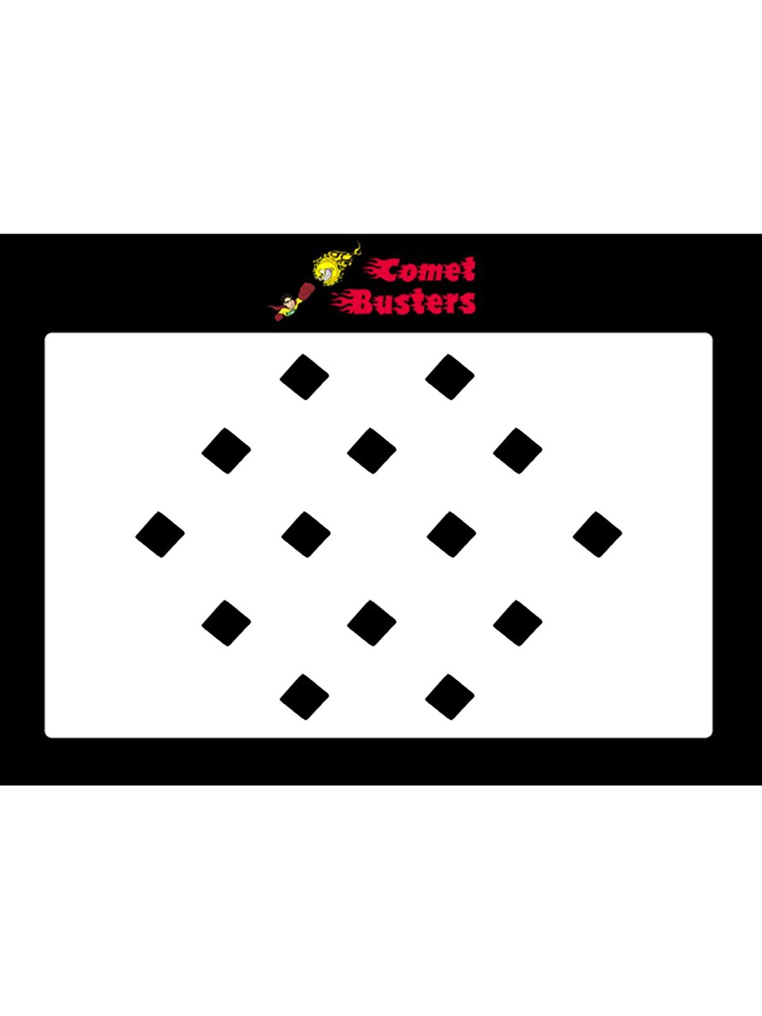 

Comet Busters 14 Pcs Reusable Diamond-Shaped Designer Bindis - Black