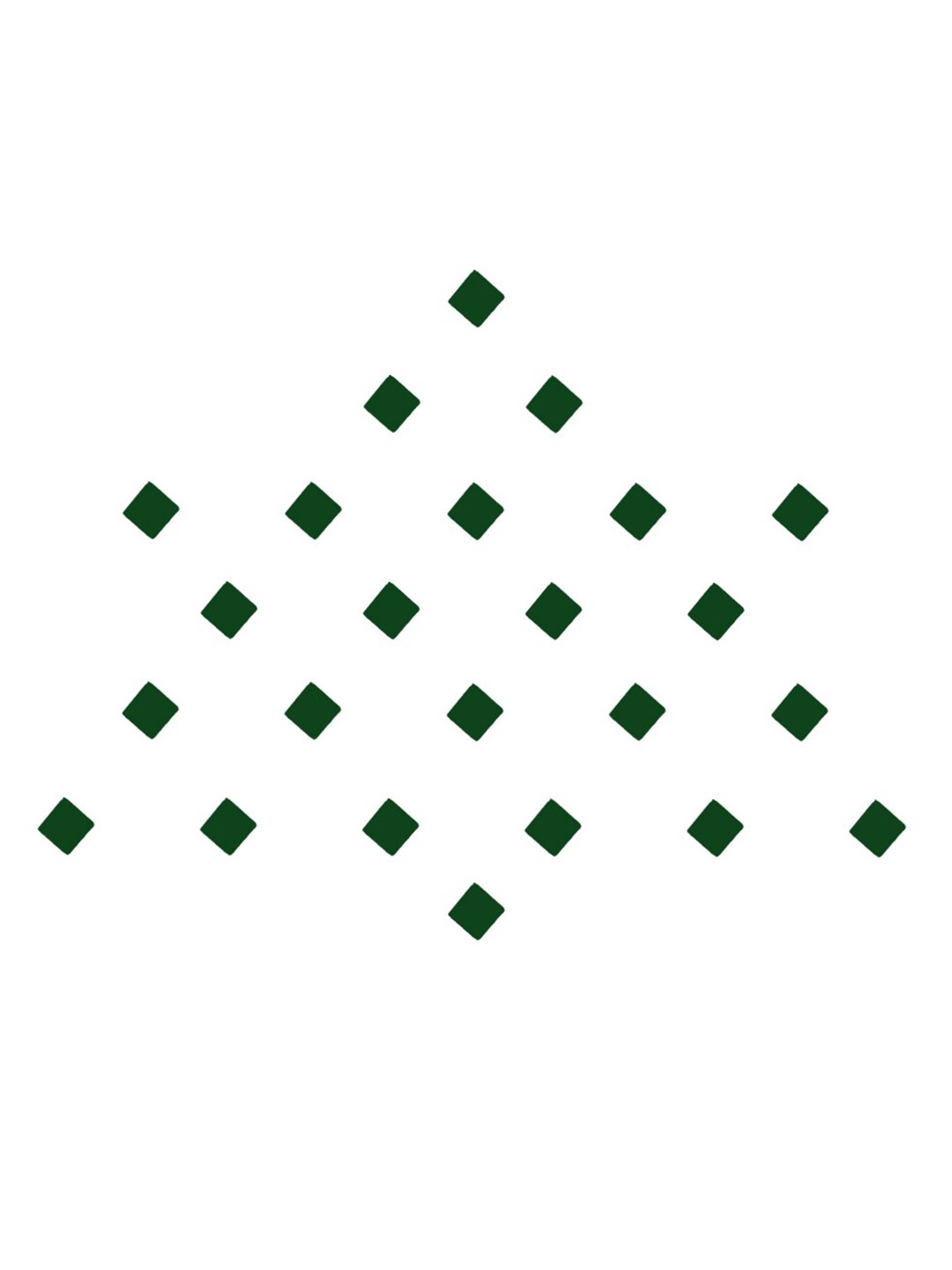 

Comet Busters 24 Pcs Reusable Diamond-Shaped Designer Bindis - Green