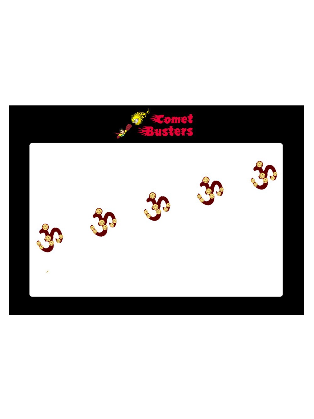 

Comet Busters 5 Pcs Embellished Reusable Om-Shaped Designer Bindis - Maroon