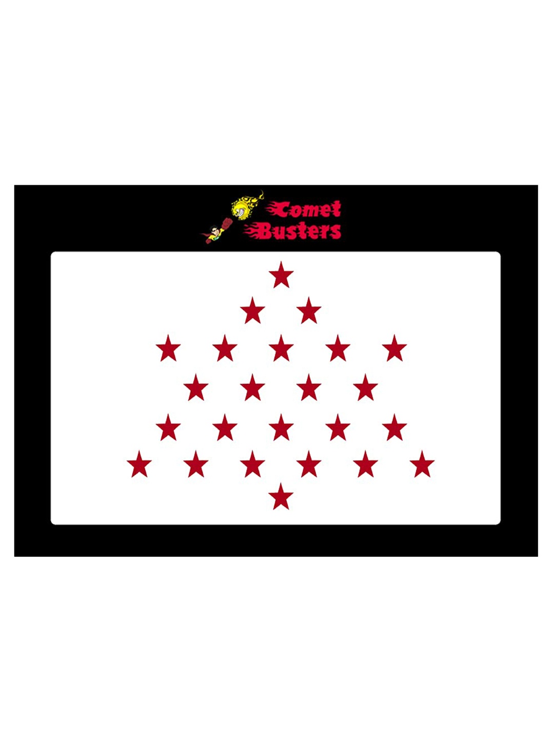 

Comet Busters 24 Pcs Reusable Designer Star Bindis - Red