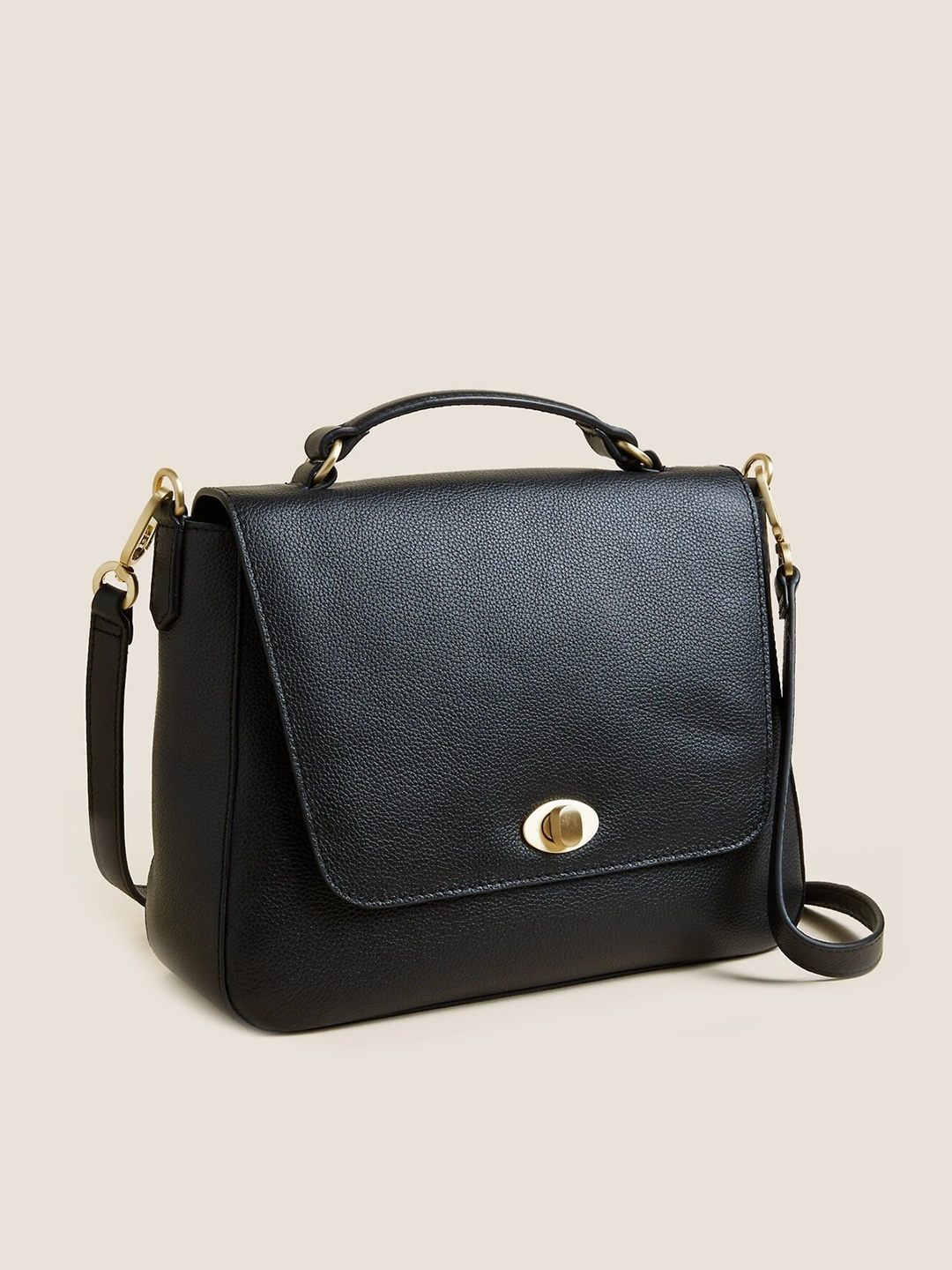 

Marks & Spencer Leather Structured Satchel, Black
