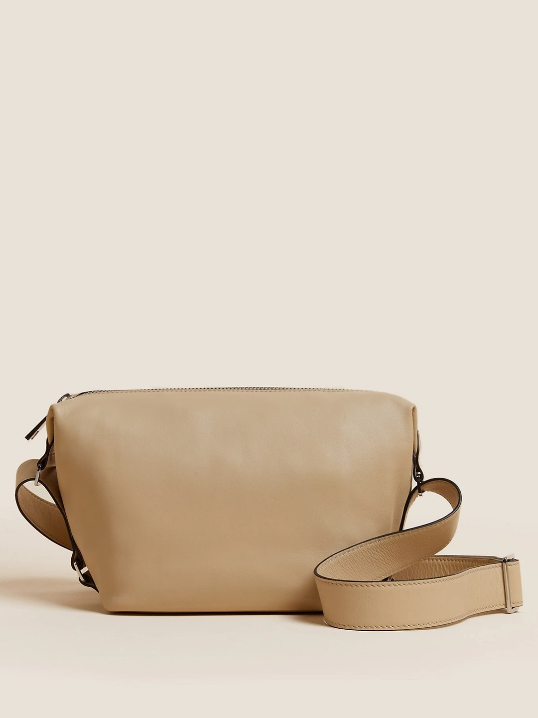 

Marks & Spencer Leather Swagger Sling Bag, Beige