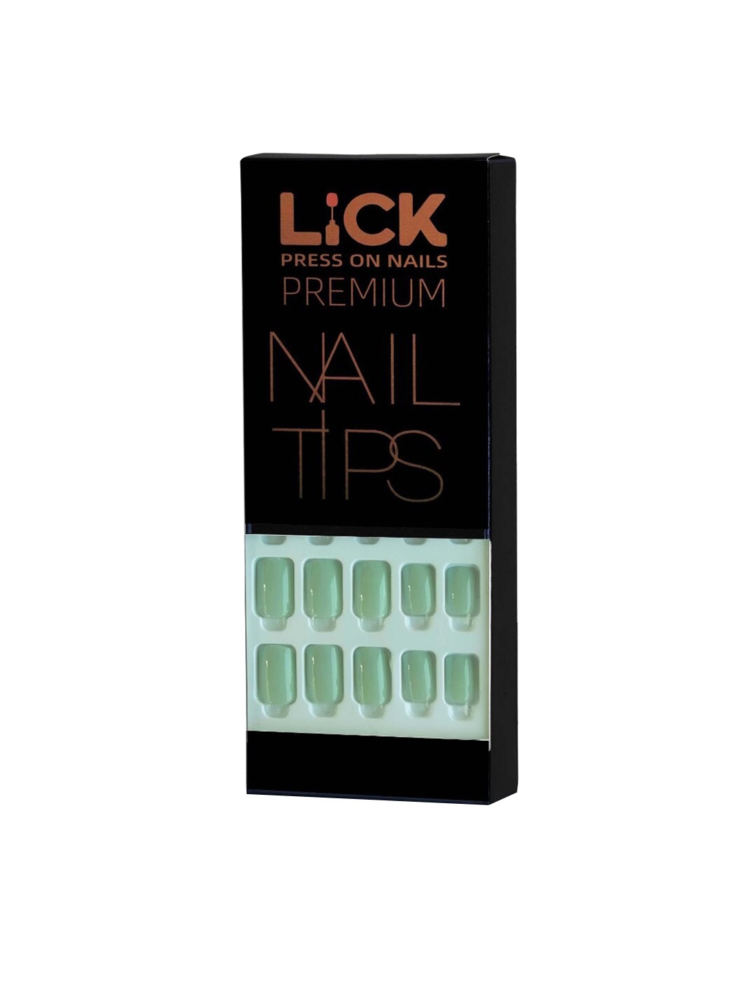 

LICK 12pc Acrylic Reusable Stick on Nails Extension, Grey