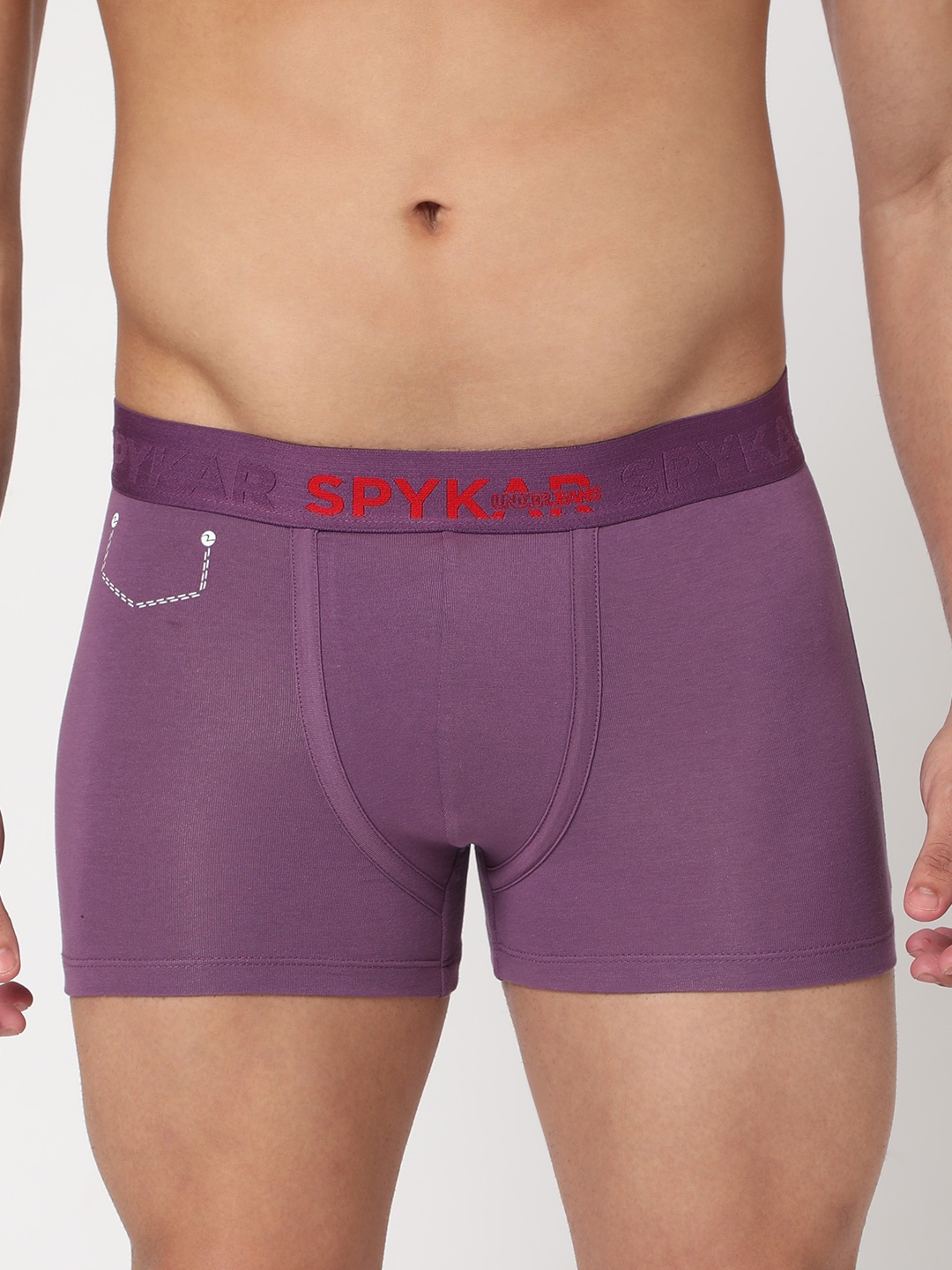 

UnderJeans by Spykar Men Solid Trunk, Purple