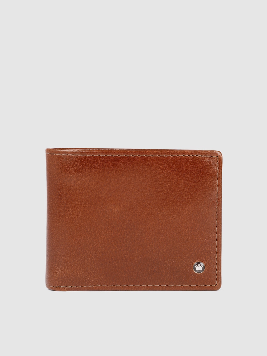 

Louis Philippe Men Tan Brown Solid Leather Two Fold Wallet