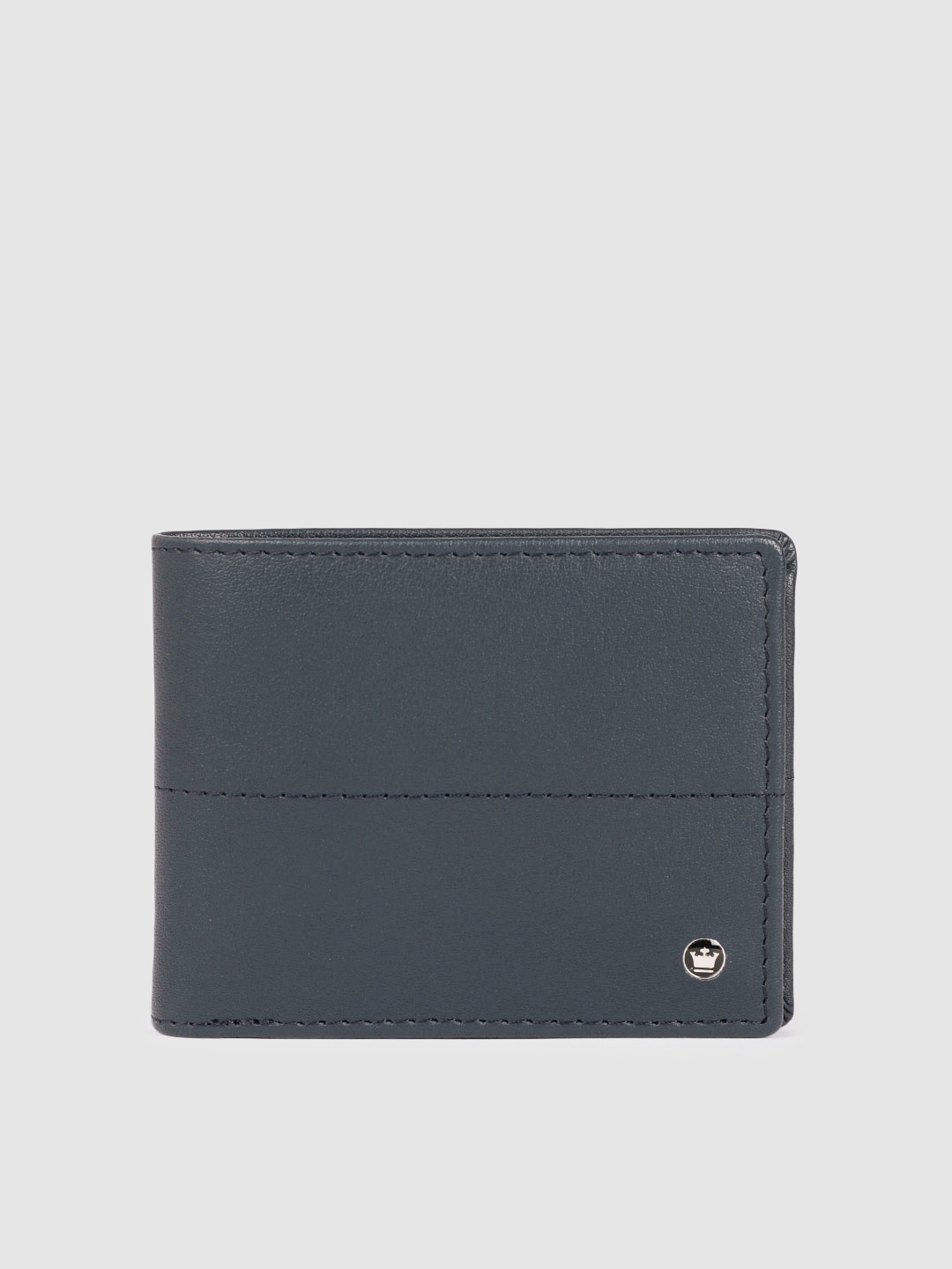 

Louis Philippe Men Navy Blue Leather Two Fold Wallet