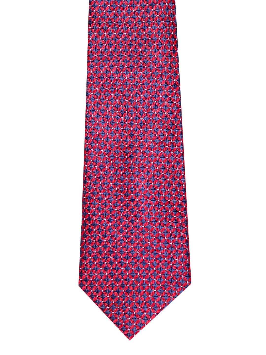 

Louis Philippe Men Maroon & Blue Printed Broad Tie