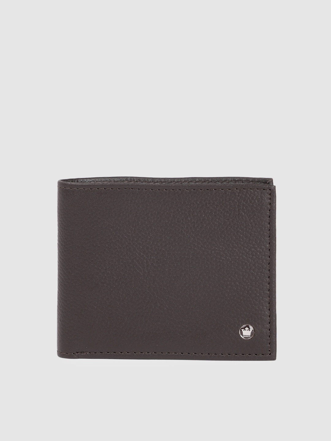 

Louis Philippe Men Brown Solid Leather Two Fold Wallet