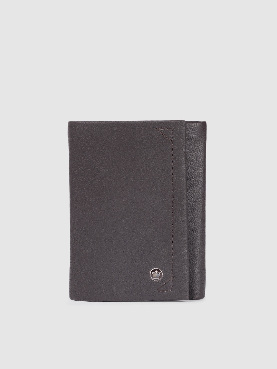 

Louis Philippe Men Brown Leather Three Fold Wallet