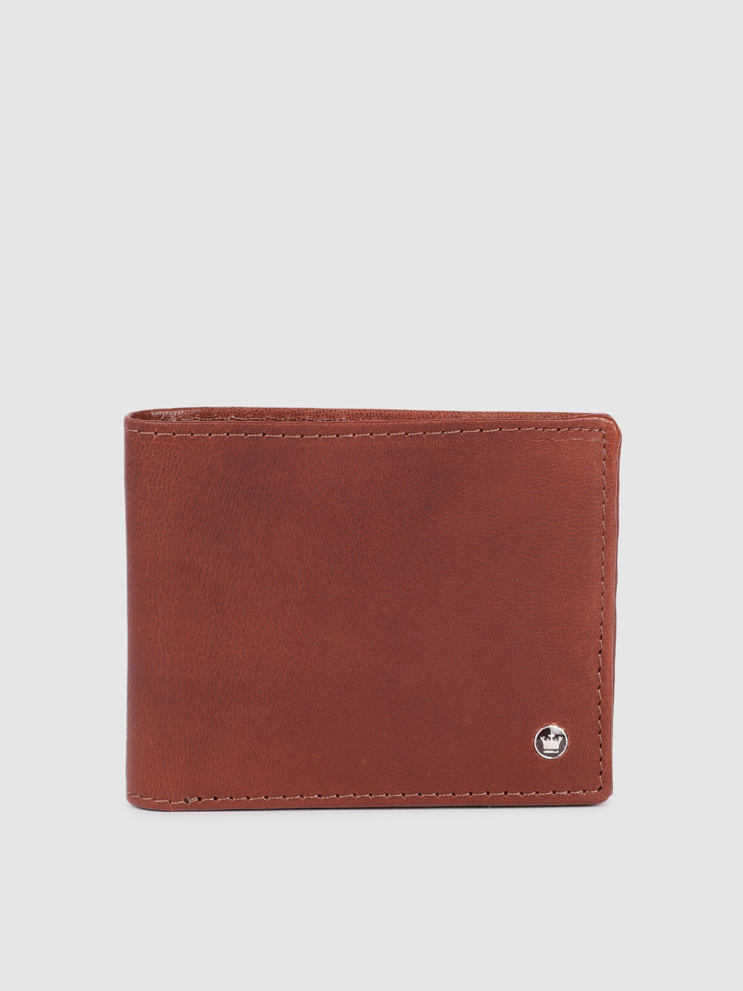 

Louis Philippe Men Tan Brown Solid Leather Two Fold Wallet