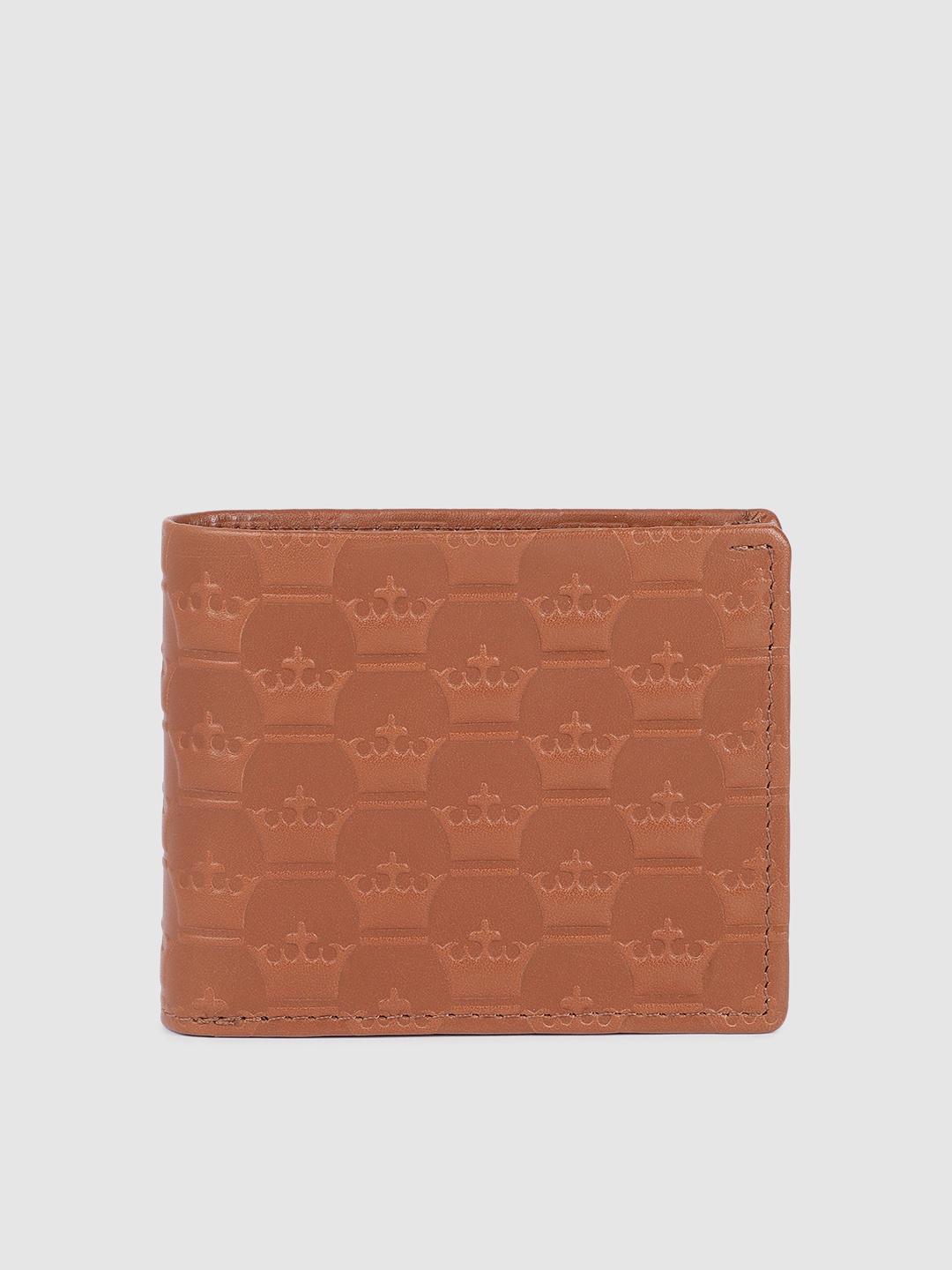 

Louis Philippe Men Tan Textured Leather Two Fold Wallet