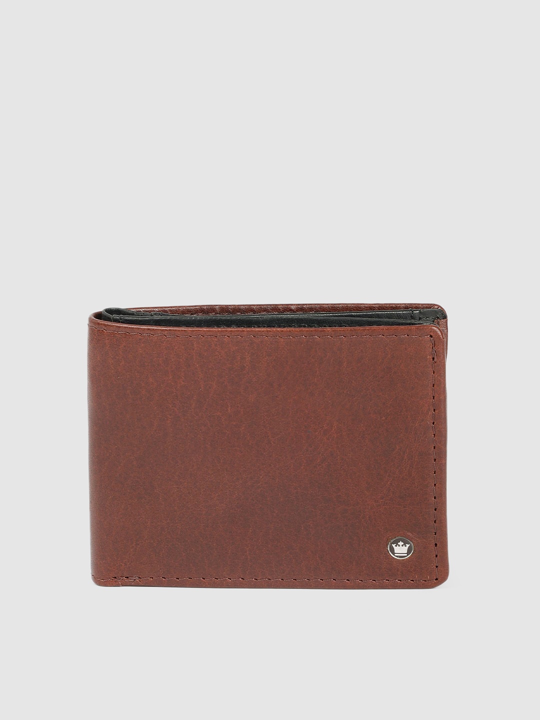 

Louis Philippe Men Brown Solid Leather Two Fold Wallet