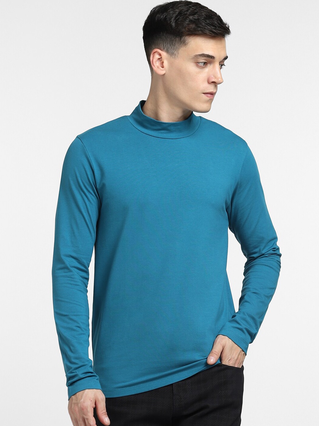 

Jack & Jones Men Slim Fit Cotton T-shirt, Blue