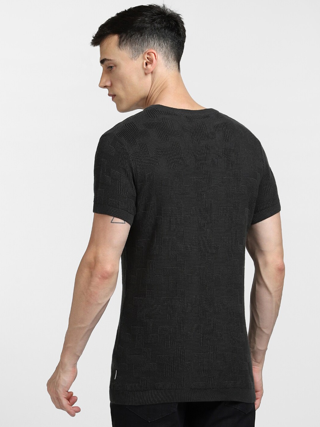 

Jack & Jones Men Cotton T-shirt, Black
