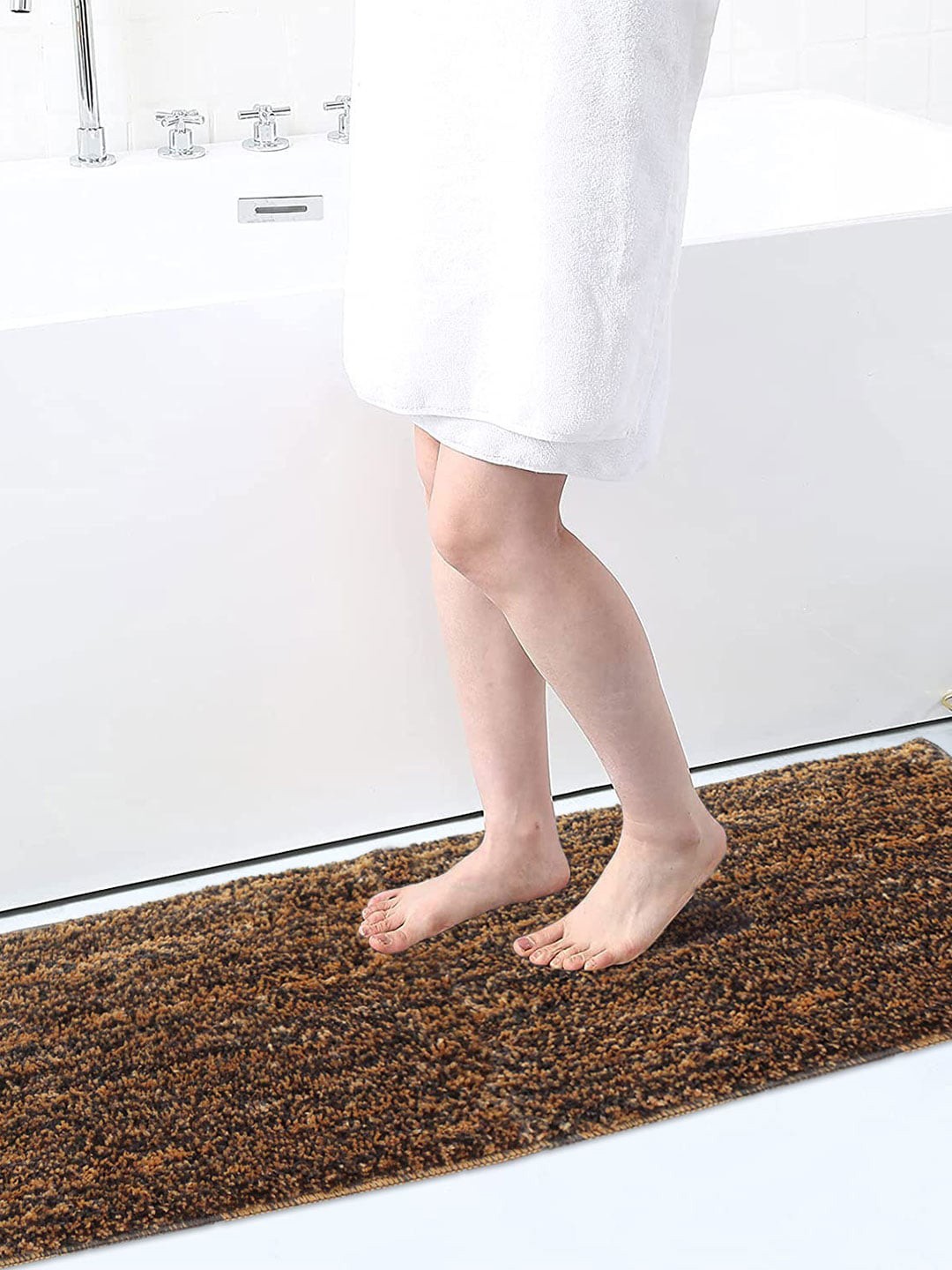 

LUXEHOME INTERNATIONAL Solid 1600 GSM Floor Runners, Coffee brown