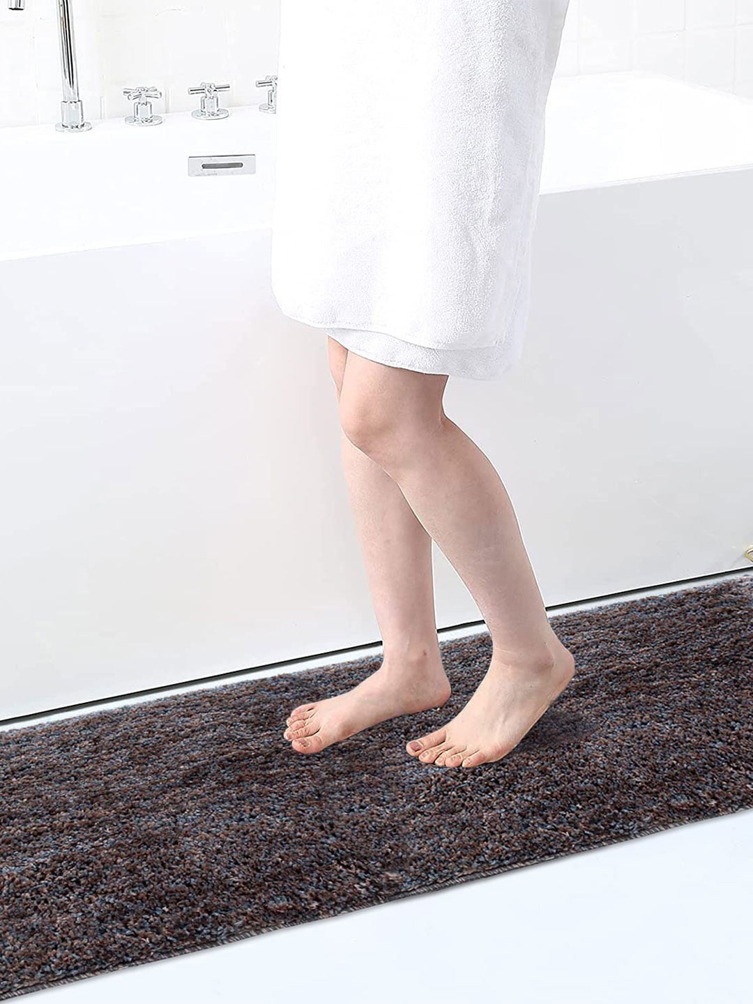 

LUXEHOME INTERNATIONAL Solid Anti-Skid Floor Runners, Grey