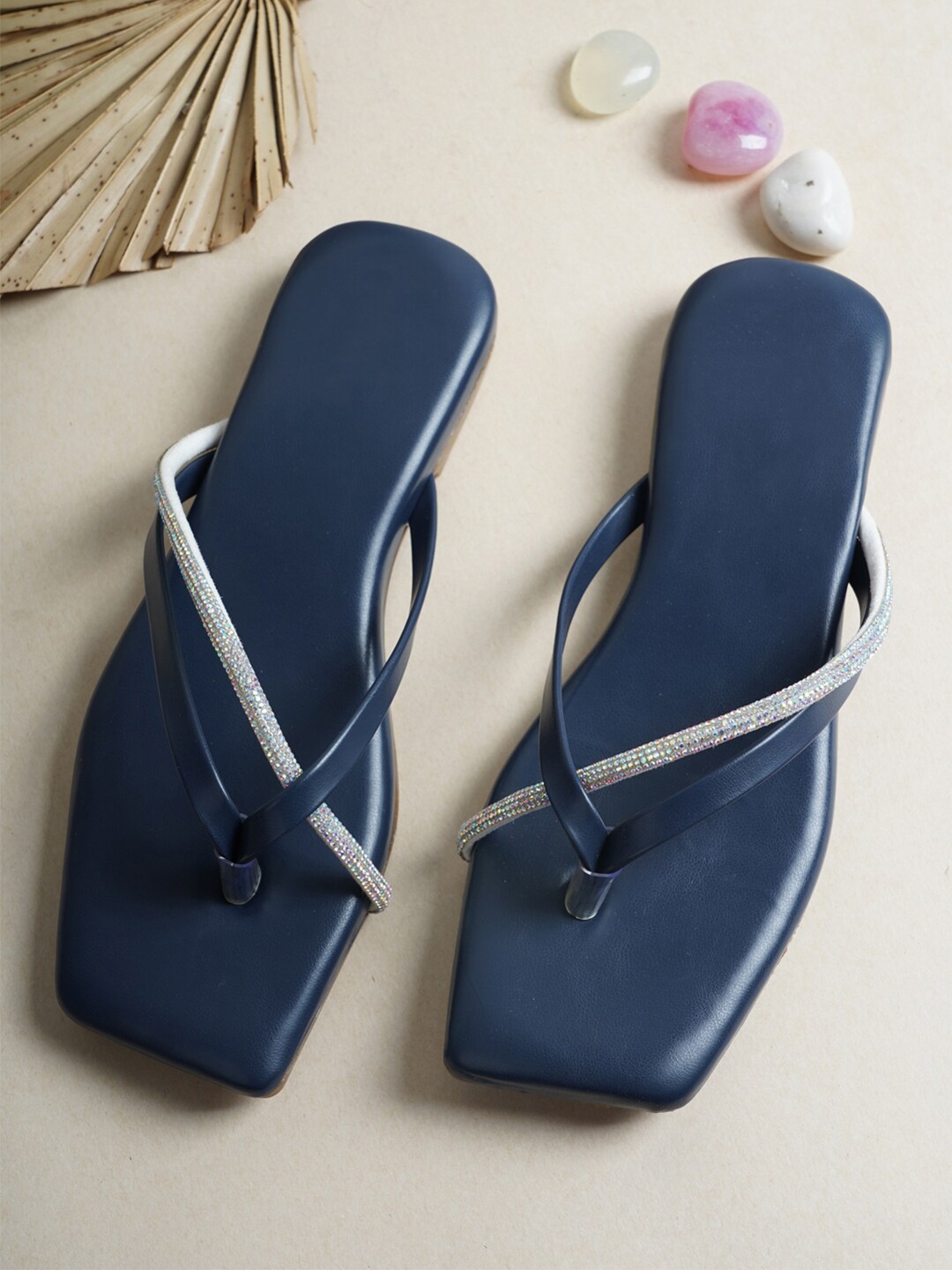 

Style Shoes Women Open Toe Flats, Blue