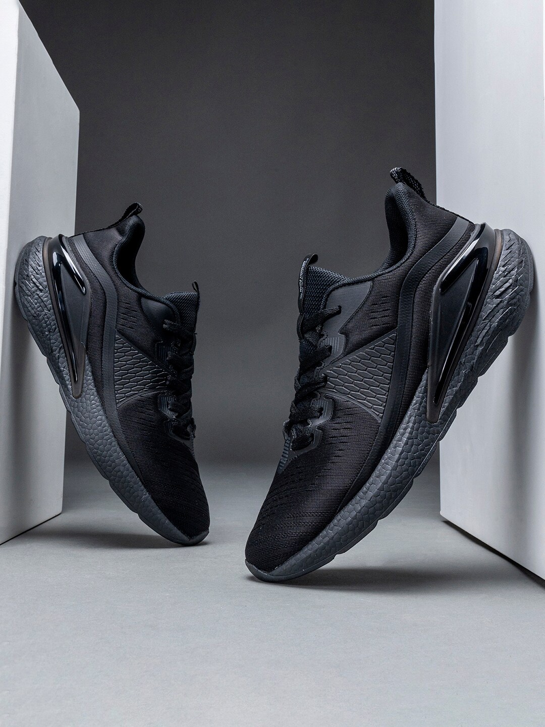 

Red Tape Men Black Mesh Walking Shoes
