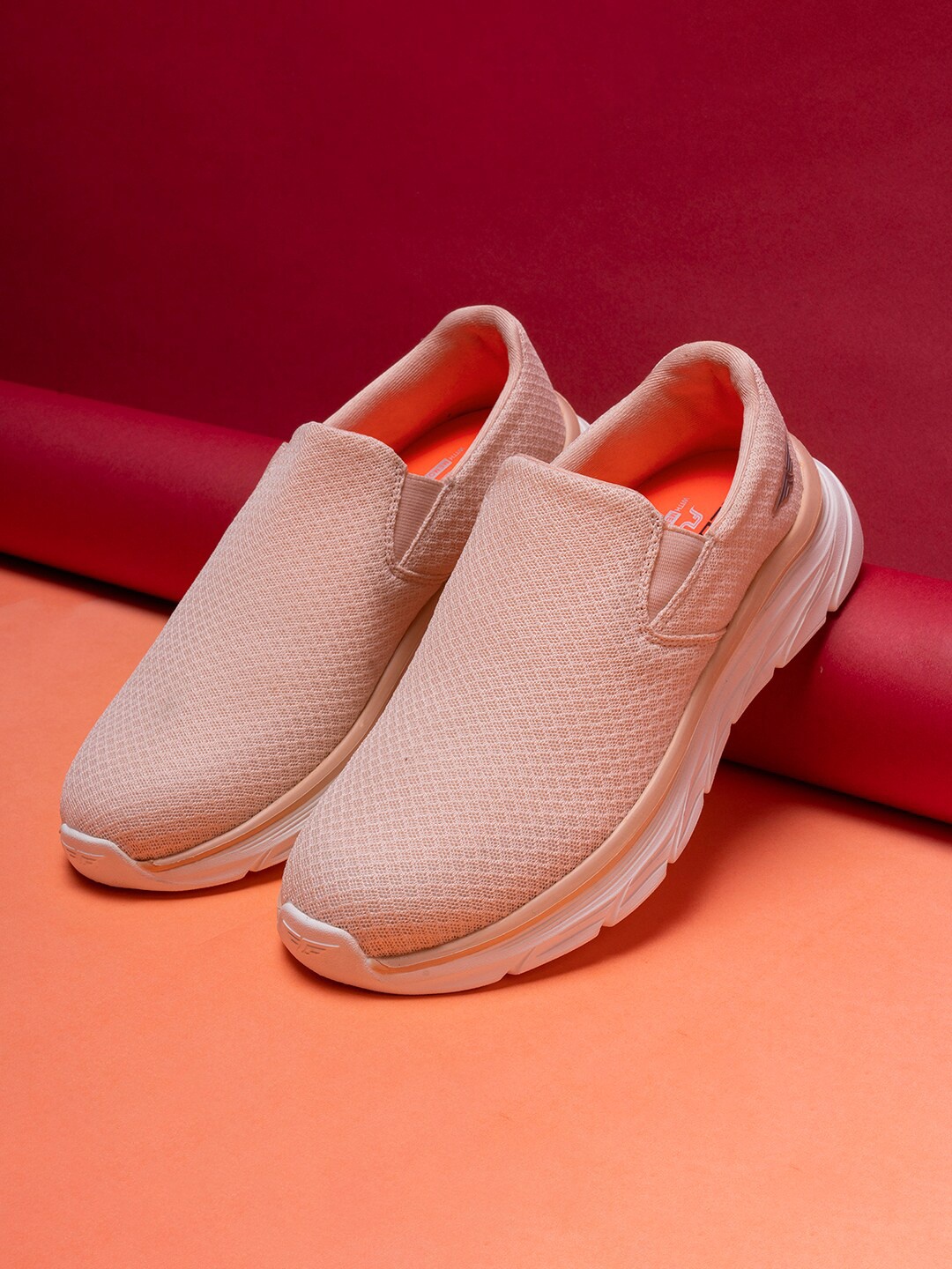 

Red Tape Women Beige Textile Walking Shoes