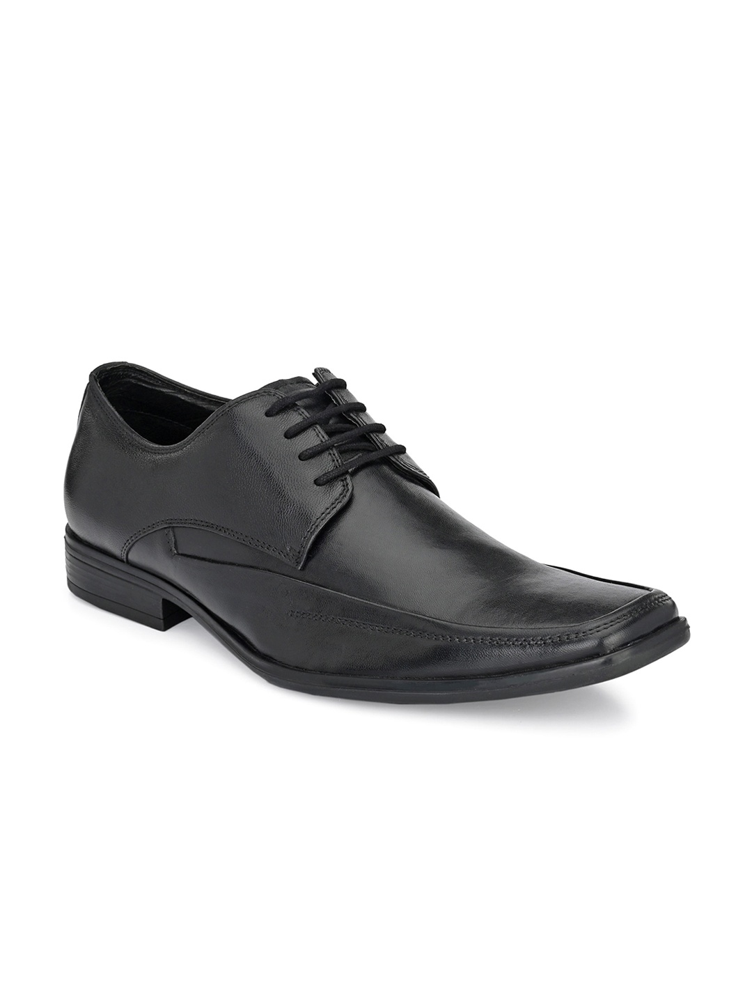 

Hitz Men Solid Leather Formal Derbys, Black