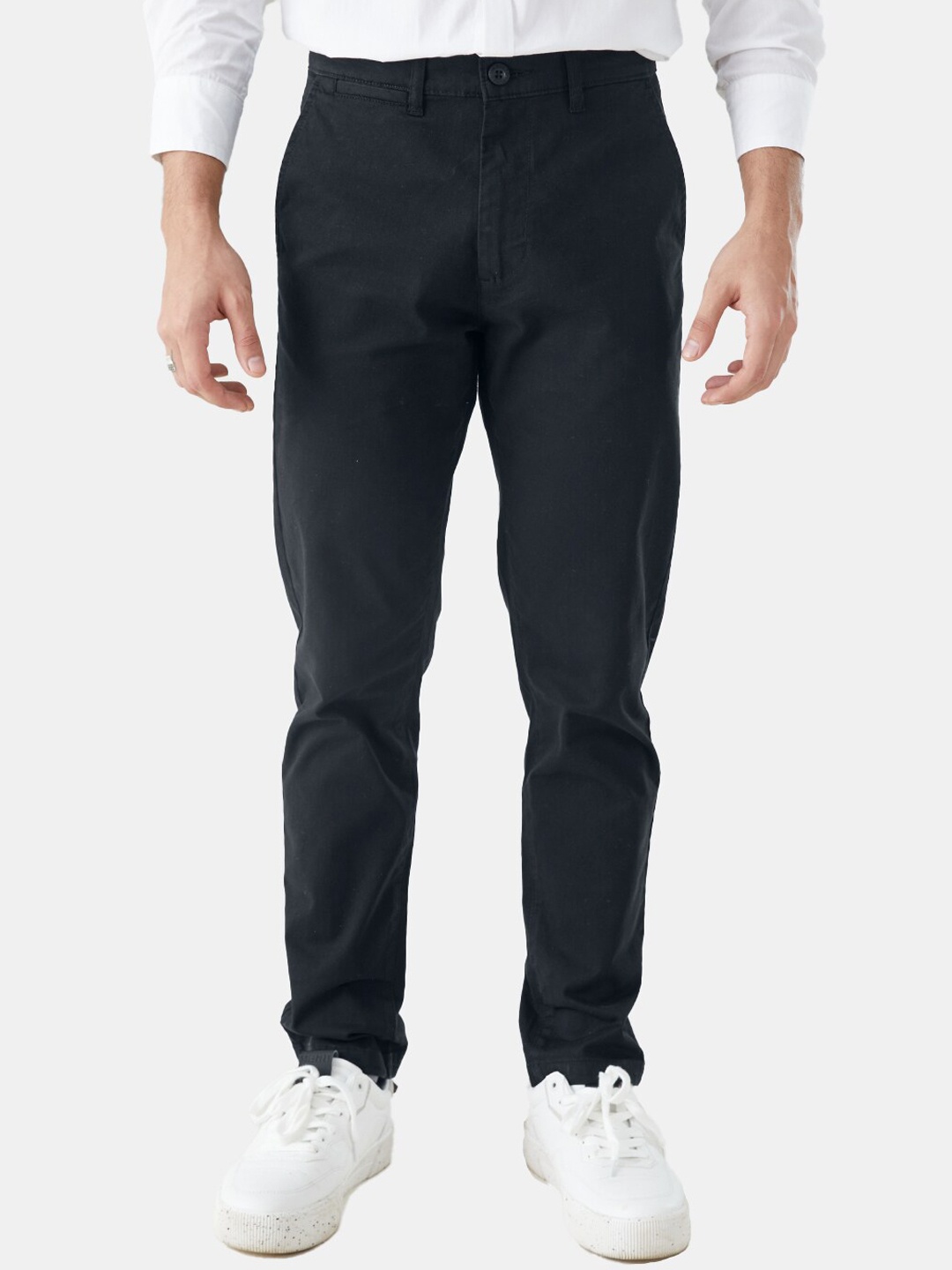

The Souled Store Men Blue Solid Casual Trouser