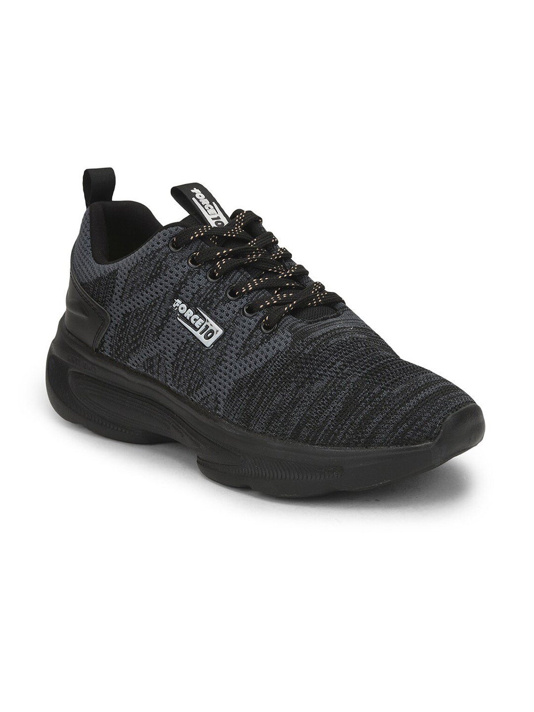 

Liberty Men Black Mesh Walking Non-Marking Shoes