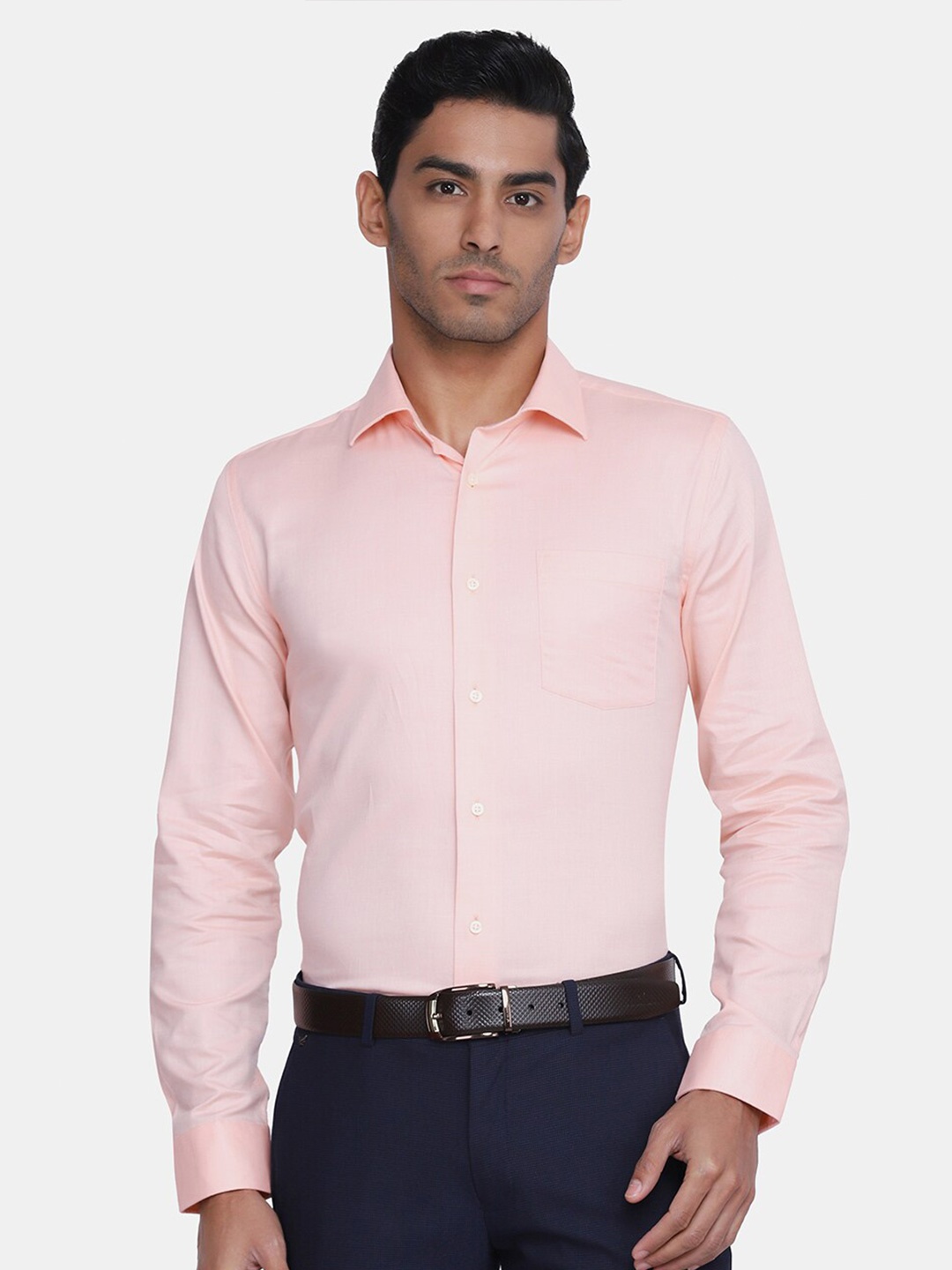 

Blackberrys Men Slim Fit Cotton Formal Shirt, Orange